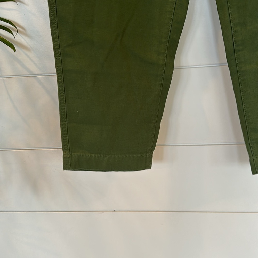 Nwt j crew green khaki vintage taper crop chino pant Size 12 J14 - Picture 3 of 9